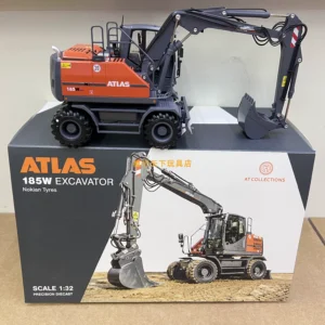 ATLAS 185W Atlas Wheel Excavator Alloy Engineering Vehicle Model 1:32 Black Limited Edition - 图片 2