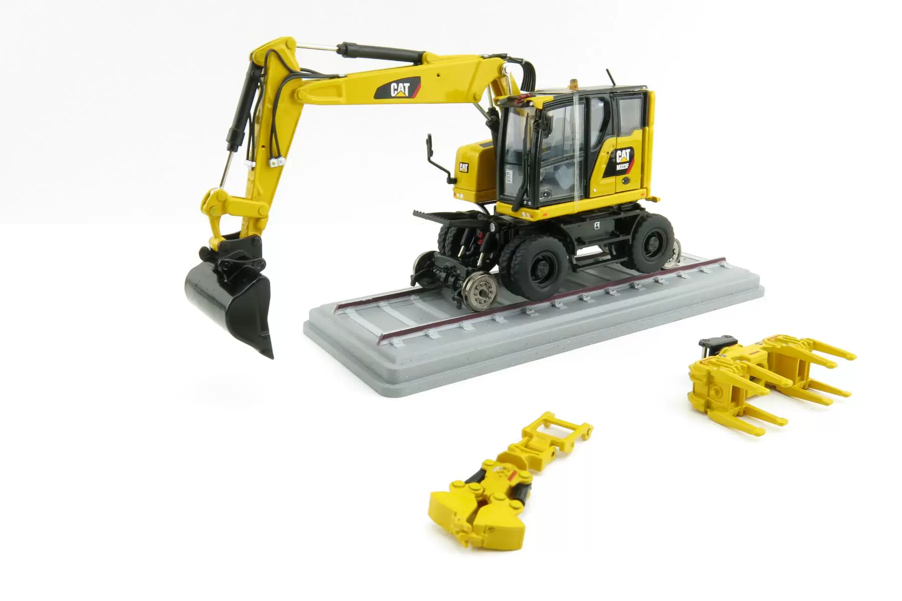 DM 1:50 CAT M323F Alloy Model for Caterpillar Multifunctional Railway Wheel Excavator 85661 - 图片 1