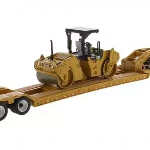 DM CAT 1:50 CT660 Flatbed 3 Axle Trailer Trailers CB-534D Road roller model 85601C