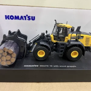 UH 1:50 Komatsu WA475-10 Small pine wheel type wood clamping loader alloy engineering vehicle model 8165