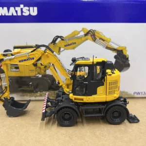 UH8190 1:50 Komatsu PW138-11 Small pine wheel type multi-function excavator loader model - 图片 2