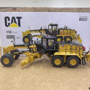DM 1:50 CAT 18 MOTOR GRADER Caterpillar self-propelled grader alloy model 85521 - 图片 4