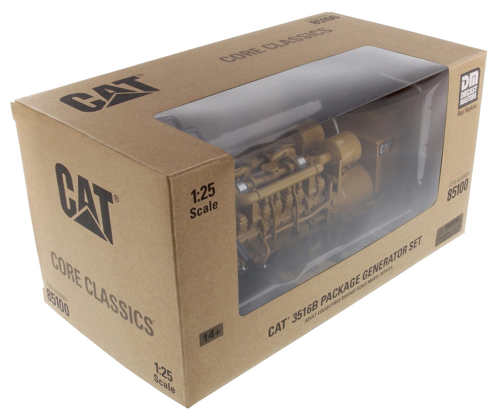 DM 1:25 CAT 3516B Caterpillar Engine Generator Alloy Engineering Vehicle Engine Model 85100 - 图片 1