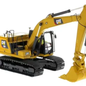 DM 1:50 CAT 323 Hydraulic Caterpillar excavator forklift alloy engineering vehicle model 85571