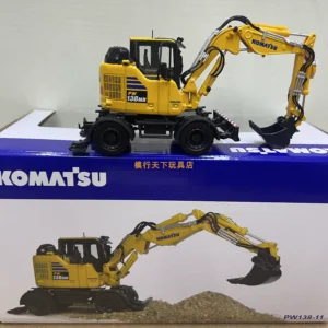 UH8190 1:50 Komatsu PW138-11 Small pine wheel type multi-function excavator loader model - 图片 3