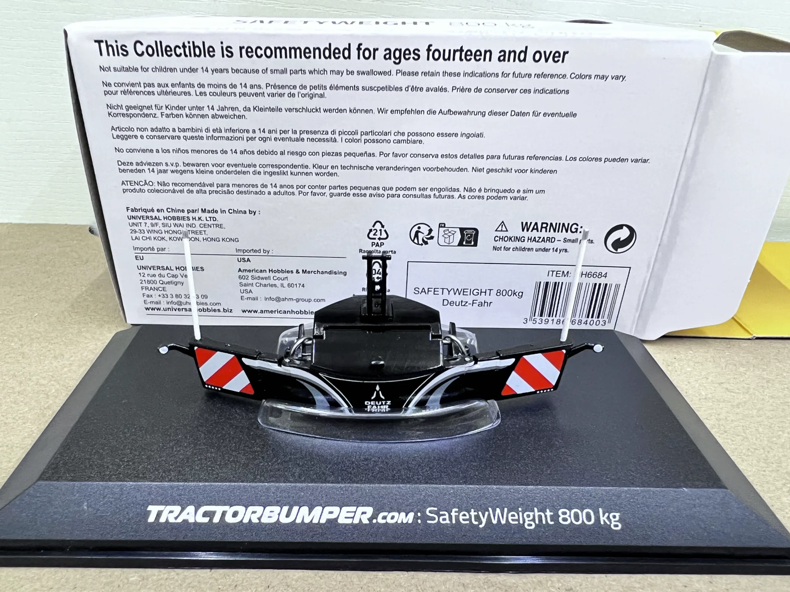 UH6684 1:32 Safetyweight 800Kg Deutz Front tractor bumper weight model - 图片 3