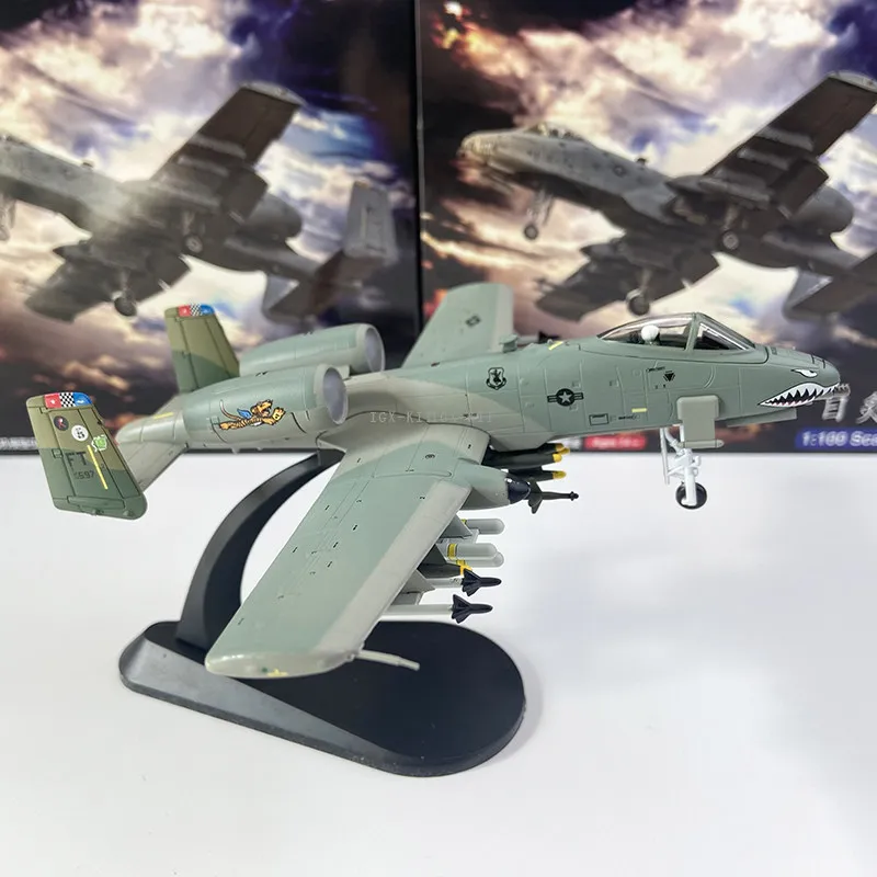 1/100 United States A-10 Thunderbolt Ii Attack Aircraft A10 Tiger Shark Squadron Alloy Aircraft Model Collection