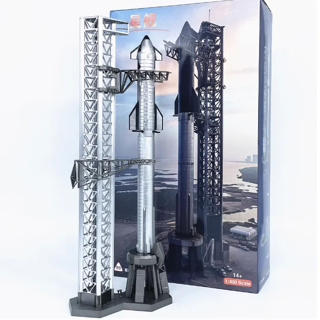 1/400 Scale SpaceX Dragon Heavy Falcon Starship Rocket Diecast Metal Model Toy