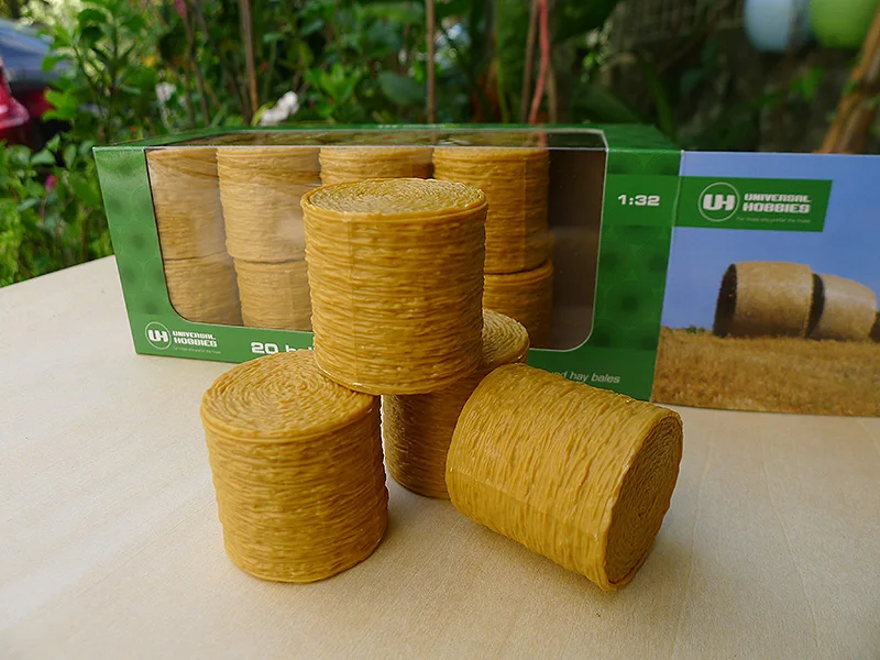 1:32 Pack Of 20 Round Hay Bales Model Agricultural machinery Gifts Souvenir Toys