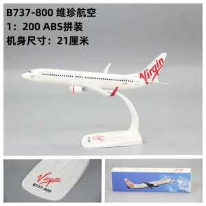 1:200 Scale B737-800 Virgin Australia Airline ABS Plastic Airplane Model Aircraft Plane Model Toy Assembly for Collection
