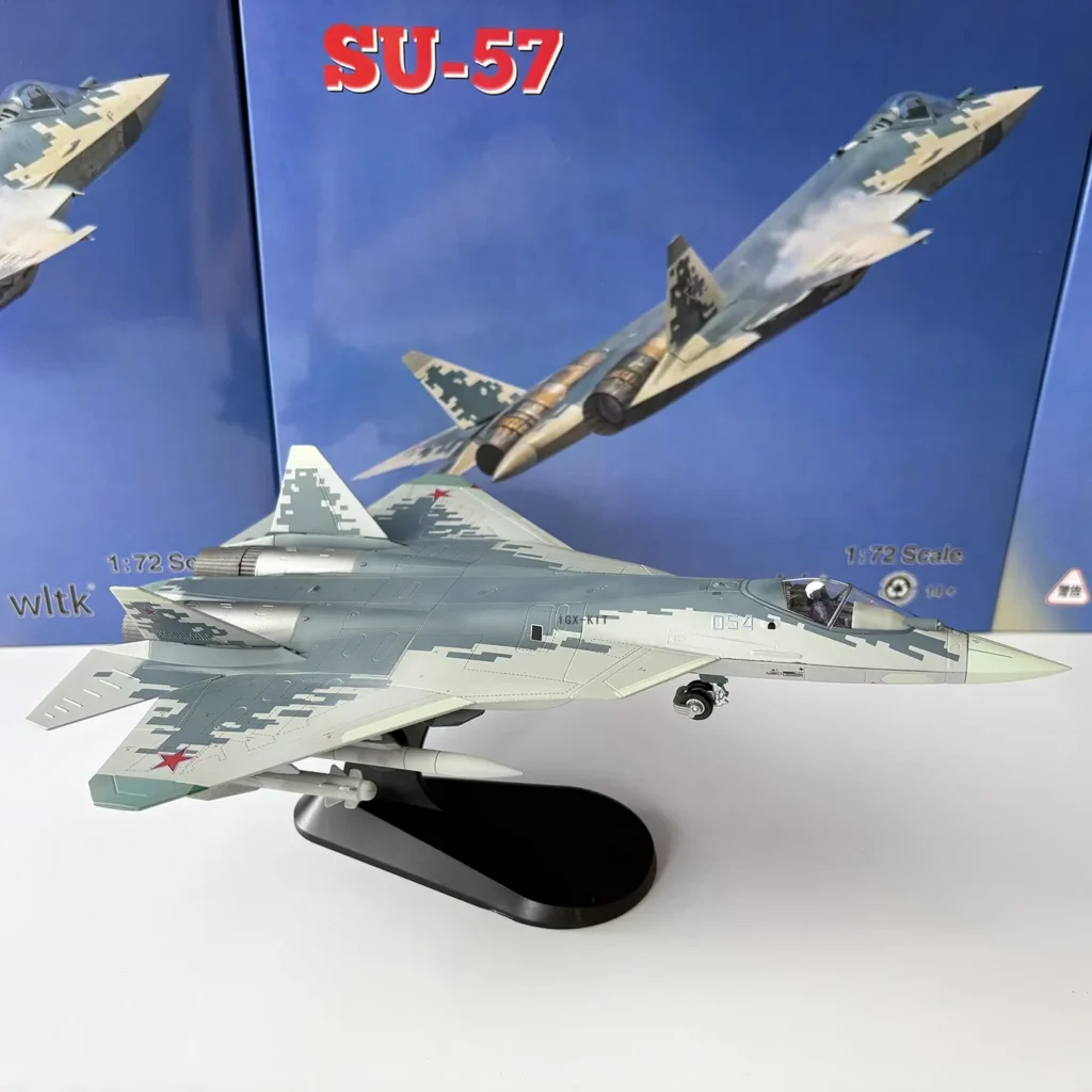 1/72 Scale Diecast SU57 Stealth Fighter Model Detailed Alloy Russian Aircraft Collectible