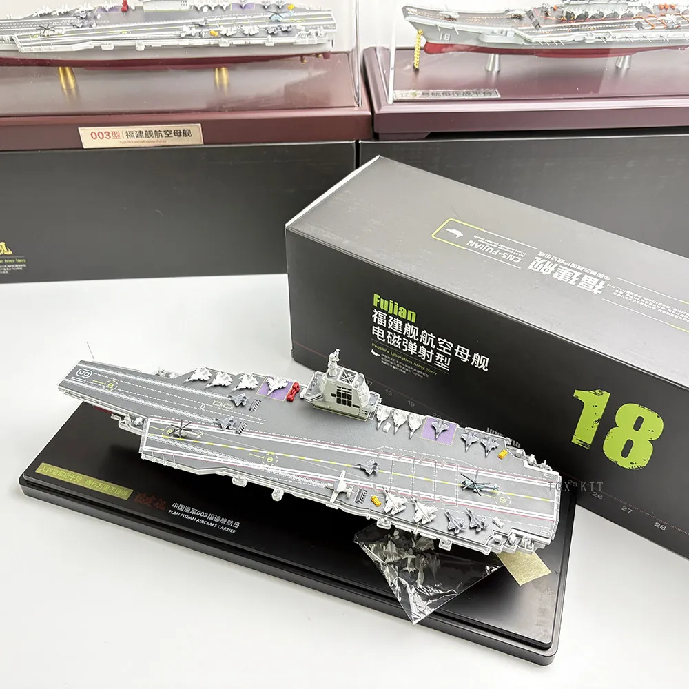 1/1000 Fujian Ship China 03 Type Aircraft Carrier Alloy Warship Simulation Model Retirement Gift