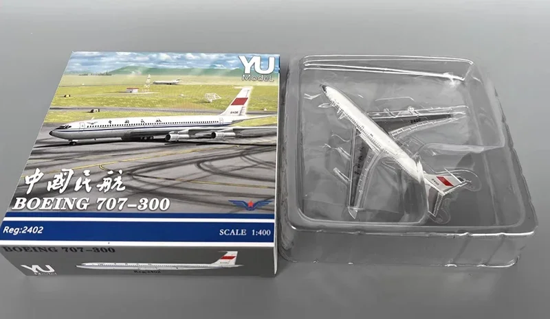 1/400 B707 Planes Model Airplanes YU37001 CAAC B707-300 2402 Airlines Alloy Aircraft Plane Model Collection