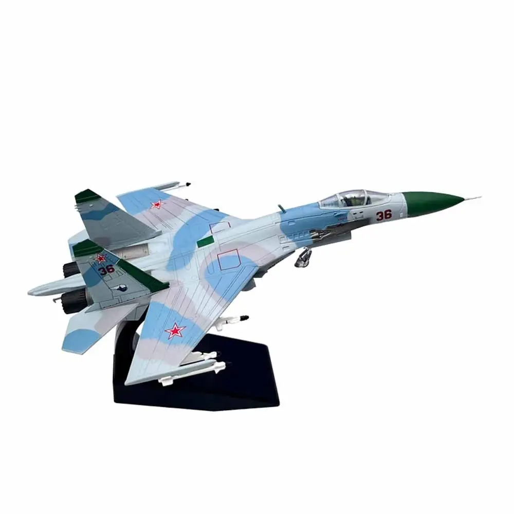 1/100 Soviet Union Su27 Barents Sea 27 Fighter Simulation Alloy Static Aircraft Model