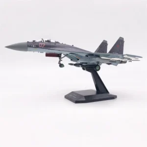 1/100 Russia 35 Fighter Su35 Eggplant Color Combat Aircraft Model Alloy Static Simulation
