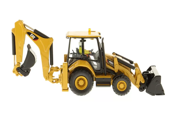 DM 1:50 CAT 432F2 Caterpillar skid-steer loader two-headed busy alloy engineering vehicle model 85249