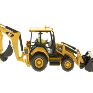 DM 1:50 CAT 420F2 Caterpillar skid steer loader two-headed busy engineering vehicle model 85233 - 图片 1