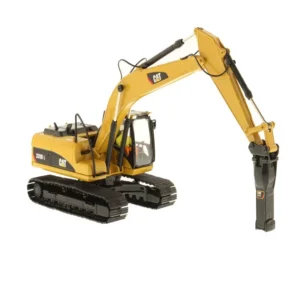 DM 1:50 CAT 320D L Caterpillar Hydraulic Breaker Excavator Engineering Vehicle Alloy Model 85280 - 图片 3