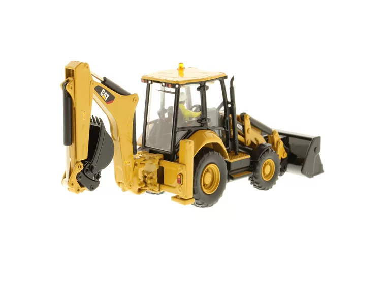 DM 1:50 CAT 432F2 Caterpillar skid-steer loader two-headed busy alloy engineering vehicle model 85249