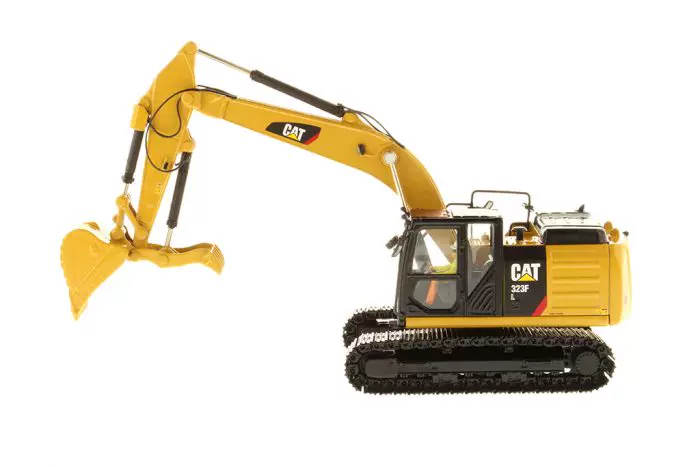 DM 1:50 CAT 323F L Caterpillar Excavator Hydraulic Excavator Alloy Engineering Vehicle Model 85924C