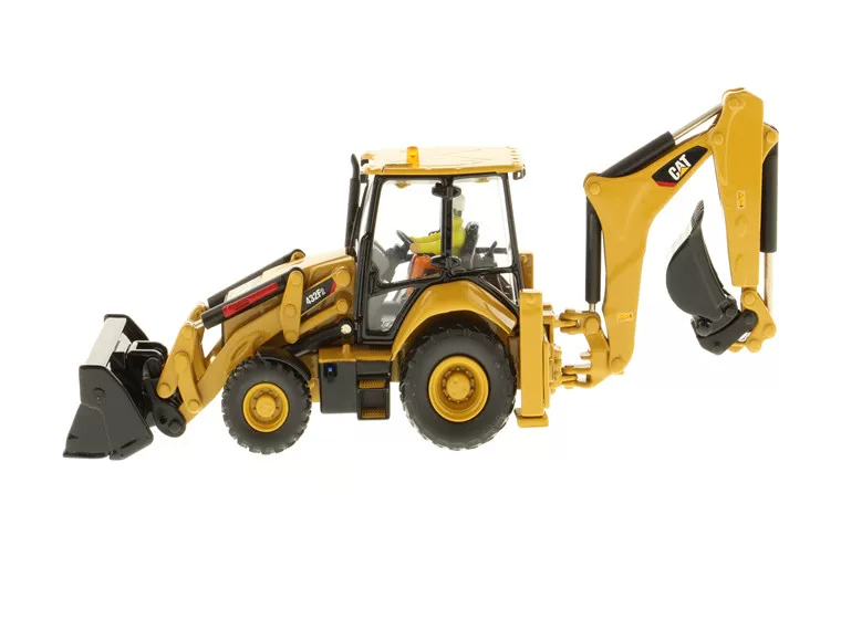 DM 1:50 CAT 432F2 Caterpillar skid-steer loader two-headed busy alloy engineering vehicle model 85249
