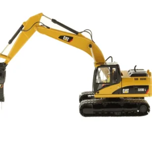 DM 1:50 CAT 320D L Caterpillar Hydraulic Breaker Excavator Engineering Vehicle Alloy Model 85280 - 图片 2