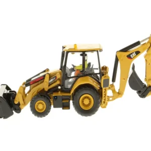 DM 1:50 CAT 420F2 Caterpillar skid steer loader two-headed busy engineering vehicle model 85233 - 图片 2