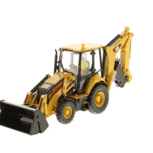 DM 1:50 CAT 420F2 Caterpillar skid steer loader two-headed busy engineering vehicle model 85233 - 图片 4