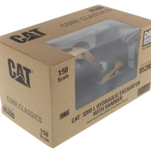 DM 1:50 CAT 320D L Caterpillar Hydraulic Breaker Excavator Engineering Vehicle Alloy Model 85280 - 图片 4