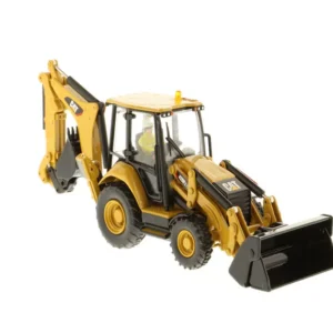 DM 1:50 CAT 420F2 Caterpillar skid steer loader two-headed busy engineering vehicle model 85233 - 图片 3