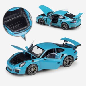 Diecast Model Blue 2016 Porsche 911 GT3 RS Super Sports Car in 1:24 Scale
