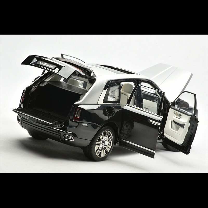 1:18 Rolls-Royce Cullinan Black Sliver Diecast Model Car New