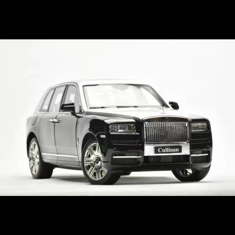 1:18 Rolls-Royce Cullinan Black Sliver Diecast Model Car New